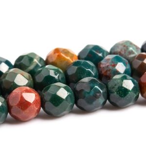 Shop Bloodstone Faceted Beads! 4MM Dark Green Blood Stone Beads Grade AAA Genuine Natural Gemstone Faceted Round Loose Beads 14.5" / 7.5" Bulk Lot Options (103914) | Natural genuine faceted Bloodstone beads for beading and jewelry making.  #jewelry #beads #beadedjewelry #diyjewelry #jewelrymaking #beadstore #beading #affiliate #ad