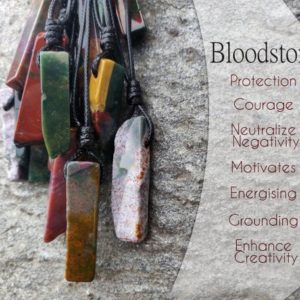 Green Bloodstone Pendant Necklace for Men / Women, Blood Stone Jewelry, Protection Stone Necklace, Bestfriend Gift, Adjustable Necklace Size | Natural genuine Bloodstone pendants. Buy handcrafted artisan men's jewelry, gifts for men.  Unique handmade mens fashion accessories. #jewelry #beadedpendants #beadedjewelry #shopping #gift #handmadejewelry #pendants #affiliate #ad
