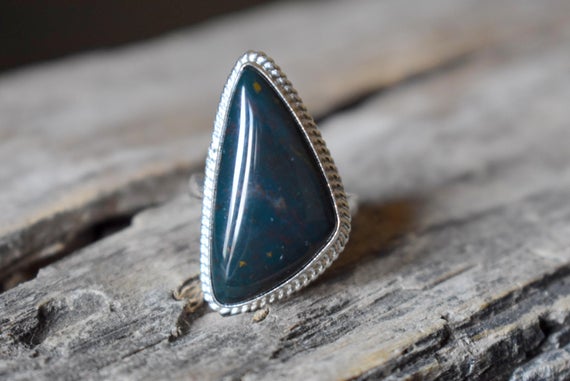 Bloodstone Ring , Statement Ring , 925 Sterling Silver , Bloodstone Gemstone Silver Ring , Women Jewellery Gift #b227