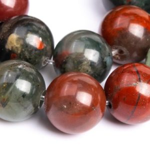Shop Bloodstone Round Beads! Genuine Natural Blood Stone Gemstone Beads 10MM Gray and Red Round AAA Quality Loose Beads (102376) | Natural genuine round Bloodstone beads for beading and jewelry making.  #jewelry #beads #beadedjewelry #diyjewelry #jewelrymaking #beadstore #beading #affiliate #ad