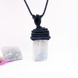 Shop Calcite Necklaces! Blue calcite, calming stone, communication stone, chakra healing, blue stone, calcite jewelry, mens necklace, pale grey blue | Natural genuine Calcite necklaces. Buy handcrafted artisan men's jewelry, gifts for men.  Unique handmade mens fashion accessories. #jewelry #beadednecklaces #beadedjewelry #shopping #gift #handmadejewelry #necklaces #affiliate #ad