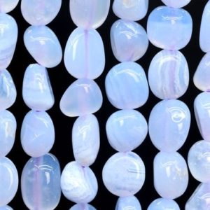 Shop Blue Lace Agate Chip & Nugget Beads! Genuine Natural Blue Lace Agate Gemstone Beads 7-9MM Purple Blue Pebble Nugget AA Quality Loose Beads (108453) | Natural genuine chip Blue Lace Agate beads for beading and jewelry making.  #jewelry #beads #beadedjewelry #diyjewelry #jewelrymaking #beadstore #beading #affiliate #ad