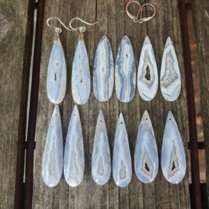 Shop Blue Lace Agate Earrings! Unique long blue lace agate earrings.  Silver blue lace agate earrings | Natural genuine Blue Lace Agate earrings. Buy crystal jewelry, handmade handcrafted artisan jewelry for women.  Unique handmade gift ideas. #jewelry #beadedearrings #beadedjewelry #gift #shopping #handmadejewelry #fashion #style #product #earrings #affiliate #ad