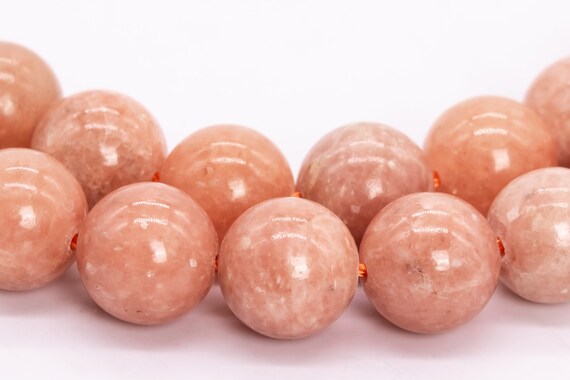 Genuine Natural Calcite Gemstone Beads 10mm Orange Peach Round Aa Quality Loose Beads (116711)