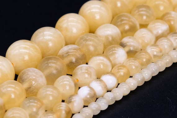 Honey Yellow Calcite Beads Genuine Natural Grade Aa Gemstone Round Loose Beads 4mm 6mm 8mm 10mm 12mm Bulk Lot Options