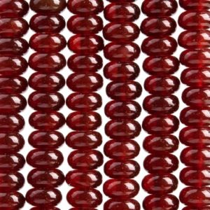Shop Carnelian Rondelle Beads! Genuine Natural Carnelian Gemstone Beads 6x3MM Red Rondelle AAA Quality Loose Beads (102390) | Natural genuine rondelle Carnelian beads for beading and jewelry making.  #jewelry #beads #beadedjewelry #diyjewelry #jewelrymaking #beadstore #beading #affiliate #ad
