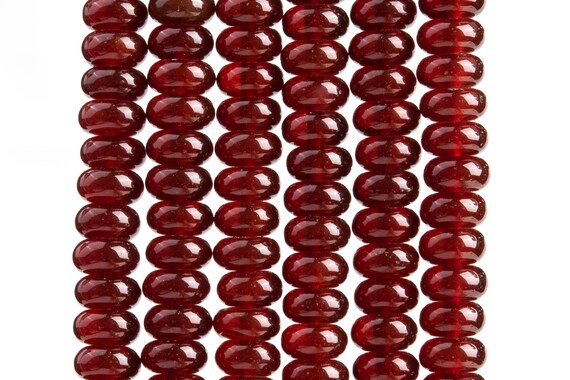 Genuine Natural Carnelian Gemstone Beads 6x3mm Red Rondelle Aaa Quality Loose Beads (102390)