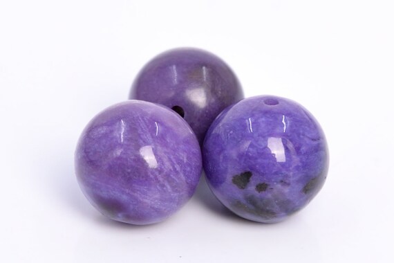 Genuine Natural Charoite Gemstone Beads 12mm Purple Round Aa Quality Loose Beads (105841)