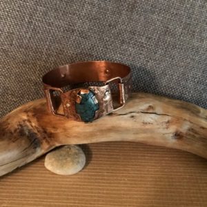 Shop Chrysocolla Bracelets! Chrysocolla and Copper Cuff, Patterned Copper Cuff, Pure Copper Cuff, Organic Style, Handcrafted | Natural genuine Chrysocolla bracelets. Buy crystal jewelry, handmade handcrafted artisan jewelry for women.  Unique handmade gift ideas. #jewelry #beadedbracelets #beadedjewelry #gift #shopping #handmadejewelry #fashion #style #product #bracelets #affiliate #ad