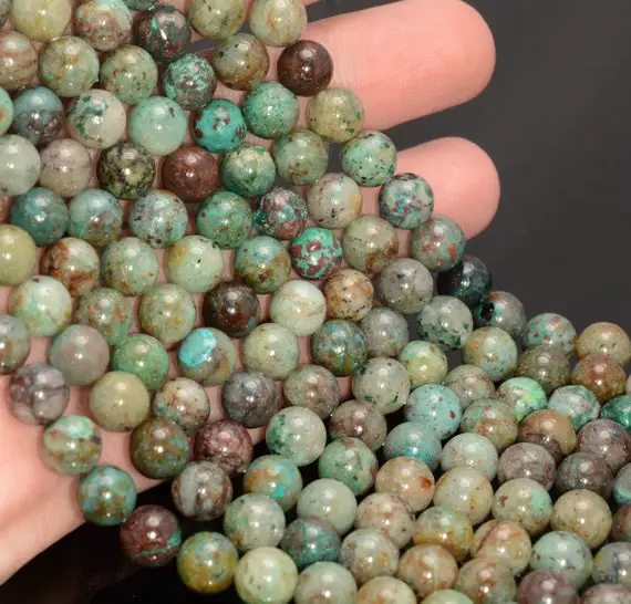 5-6mm Genuine Shattuckite Chrysocolla Gemstone Grade A Round Beads 15.5 Inch Full Strand Bulk Lot 1,2,6,12 And 50(80009924-a189)