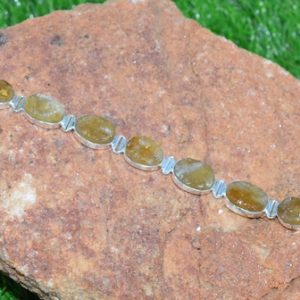 Shop Citrine Bracelets! Natural Rough Citrine 925 Sterling Silver Gemstone Adjustable Bracelet | Natural genuine Citrine bracelets. Buy crystal jewelry, handmade handcrafted artisan jewelry for women.  Unique handmade gift ideas. #jewelry #beadedbracelets #beadedjewelry #gift #shopping #handmadejewelry #fashion #style #product #bracelets #affiliate #ad