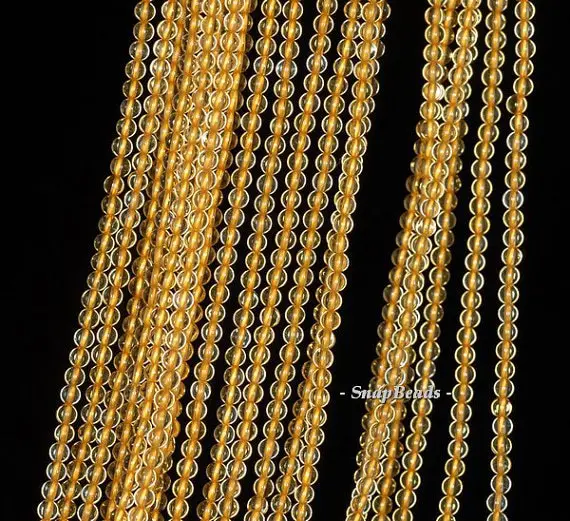 2mm Honey Citrine Gemstone Grade Aaa Deep Yellow Round 2mm Loose Beads 15.5 Inch Full Strand Lot 1,2,6,12 And 50 (90143430-107-2g)