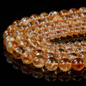Shop Citrine Beads! Natural Citrine Gemstone Grade AA Round 4MM 5MM 6MM 7MM 8MM 9MM 10MM Loose Beads (D94) | Natural genuine beads Citrine beads for beading and jewelry making.  #jewelry #beads #beadedjewelry #diyjewelry #jewelrymaking #beadstore #beading #affiliate #ad