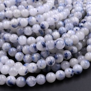 Natural Dumortierite In Quartz Round Beads 4mm 5mm 6mm 8mm 10mm 15.5" Strand | Natural genuine beads Dumortierite beads for beading and jewelry making.  #jewelry #beads #beadedjewelry #diyjewelry #jewelrymaking #beadstore #beading #affiliate #ad
