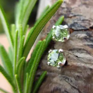 Shop Garnet Jewelry! Demantoid Garnet Earrings: Solid 14k Gold or Platinum Studs with Green Garnet | Gemstone Jewelry for Men or Women | Made in Oregon | Natural genuine Garnet jewelry. Buy handcrafted artisan men's jewelry, gifts for men.  Unique handmade mens fashion accessories. #jewelry #beadedjewelry #beadedjewelry #shopping #gift #handmadejewelry #jewelry #affiliate #ad