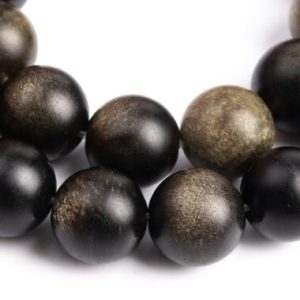 Shop Golden Obsidian Beads! 46 / 22 Pcs – 8MM Matte Golden Obsidian Beads Grade A Genuine Natural Round Gemstone Loose Beads (107277) | Natural genuine round Golden Obsidian beads for beading and jewelry making.  #jewelry #beads #beadedjewelry #diyjewelry #jewelrymaking #beadstore #beading #affiliate #ad