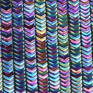 305 Pcs – 3x1MM Rainbow Hematite Beads Arrow Grade AAA Natural Gemstone Loose Beads (104686) | Natural genuine other-shape Hematite beads for beading and jewelry making.  #jewelry #beads #beadedjewelry #diyjewelry #jewelrymaking #beadstore #beading #affiliate #ad