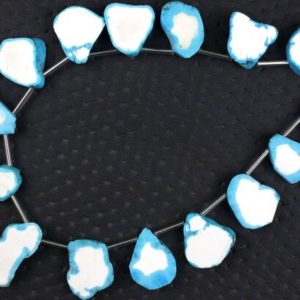 Shop Howlite Chip & Nugget Beads! 15 Piece Howlite Gemstone,1 Strand Uneven Fancy Shape Rough,Size 14×18-19×30 MM Unpolished Raw,Making Howlite Stone Jewelry Wholesale Price | Natural genuine chip Howlite beads for beading and jewelry making.  #jewelry #beads #beadedjewelry #diyjewelry #jewelrymaking #beadstore #beading #affiliate #ad