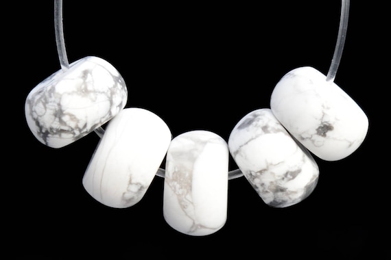 Genuine Natural Howlite Gemstone Beads 8x5mm Matte White Rondelle Aaa Quality Loose Beads (103501)