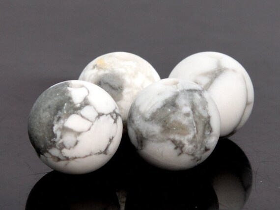 Genuine Natural Howlite Gemstone Beads 8mm Matte White Round Aaa Quality Loose Beads (101150)