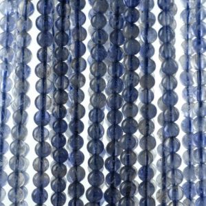 Shop Iolite Round Beads! 3mm Bermudan Blue Iolite Gemstone Grade AAA Round Loose Beads 16 inch Full Strand (90186109-832) | Natural genuine round Iolite beads for beading and jewelry making.  #jewelry #beads #beadedjewelry #diyjewelry #jewelrymaking #beadstore #beading #affiliate #ad