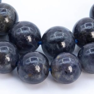 Shop Iolite Round Beads! 45 / 22 Pcs- 8-9MM Dark Blue Iolite Beads Grade A+ Genuine Natural Round Gemstone Loose Beads (116519) | Natural genuine round Iolite beads for beading and jewelry making.  #jewelry #beads #beadedjewelry #diyjewelry #jewelrymaking #beadstore #beading #affiliate #ad