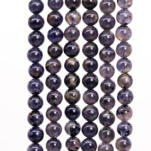 Shop Iolite Round Beads! Genuine Natural Iolite Gemstone Beads 7MM Blue Purple Round A+ Quality Loose Beads (116495) | Natural genuine round Iolite beads for beading and jewelry making.  #jewelry #beads #beadedjewelry #diyjewelry #jewelrymaking #beadstore #beading #affiliate #ad
