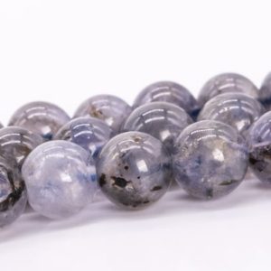 Shop Iolite Round Beads! 6MM Iolite Beads Faint Purple Genuine Natural Gemstone Round Loose Beads 15.5" / 7.5" Bulk Lot Options (116492) | Natural genuine round Iolite beads for beading and jewelry making.  #jewelry #beads #beadedjewelry #diyjewelry #jewelrymaking #beadstore #beading #affiliate #ad