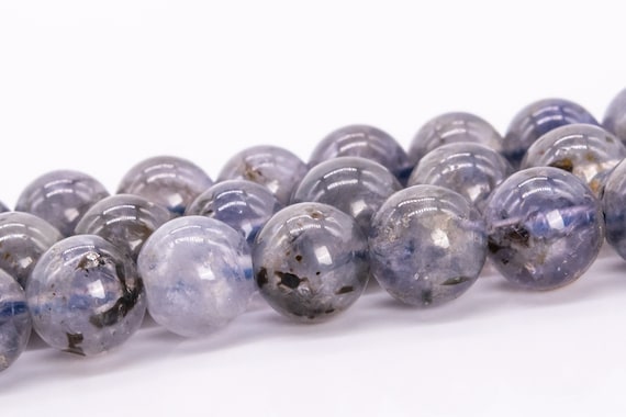 6mm Iolite Beads Faint Purple Genuine Natural Gemstone Round Loose Beads 15.5" / 7.5" Bulk Lot Options (116492)