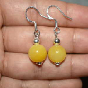 Shop Jade Jewelry! Yellow Persian Jade Earrings for Women, 14k Gold Filled Dangle Earrings, Women Drop Earrings, Yellow Jade Earrings, Gemstone Earrings | Natural genuine Jade jewelry. Buy crystal jewelry, handmade handcrafted artisan jewelry for women.  Unique handmade gift ideas. #jewelry #beadedjewelry #beadedjewelry #gift #shopping #handmadejewelry #fashion #style #product #jewelry #affiliate #ad