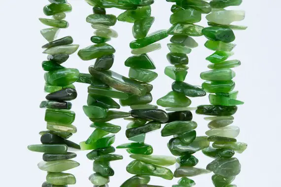 Genuine Natural Jasper Gemstone Beads 12-24x3-5mm Grass Green Stick Pebble Chip Aaa Quality Loose Beads (112828)