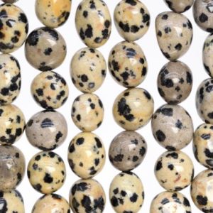 Shop Jasper Chip & Nugget Beads! Genuine Natural Dalmatian Jasper Gemstone Beads 8-10MM Black & Beige Pebble Nugget AAA Quality Loose Beads (108544) | Natural genuine chip Jasper beads for beading and jewelry making.  #jewelry #beads #beadedjewelry #diyjewelry #jewelrymaking #beadstore #beading #affiliate #ad