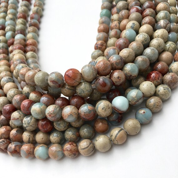 Aqua Terra Jasper, 8mm Beads, Aqua Terra Jasper Beads, Gemstone Beads, Gemstone Bead Mala, 8mm Gemstone Beads, Aqua Terra, 8mm  Beads