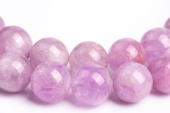 Genuine Natural Kunzite Gemstone Beads 10mm Purple Pink Round Aaa Quality Loose Beads (116885)