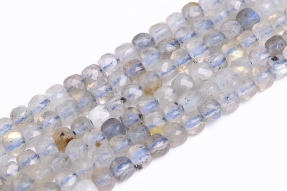 2x2mm Transparent Labradorite Bead Faceted Cube Grade A+ Genuine Natural Gemstone Half Strand Loose Bead 15.5" Bulk Lot Options (117035-299)