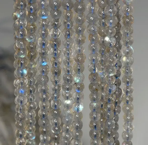 3mm Beauty Labradorite Gemstone Grade Aaa Light Round Loose Beads 15.5 Inch Full Strand (90183395-107)