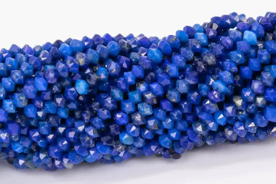 2x1mm Deep Blue Lapis Lazuli Beads Aaa Genuine Natural Gemstone Full Strand Faceted Rondelle Loose Beads 15" Bulk Lot Options (111794-3408)