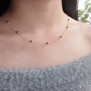 Shop Lapis Lazuli Necklaces! Lapis Lazuli Necklace, December Birthstone / Handmade Jewelry / Necklaces for Women, Simple Gold Necklace, Gemstone Necklace, Dainty Choker | Natural genuine Lapis Lazuli necklaces. Buy crystal jewelry, handmade handcrafted artisan jewelry for women.  Unique handmade gift ideas. #jewelry #beadednecklaces #beadedjewelry #gift #shopping #handmadejewelry #fashion #style #product #necklaces #affiliate #ad