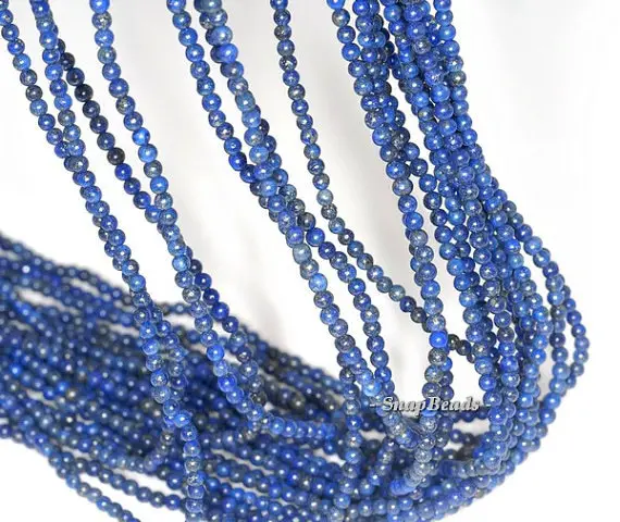 2mm Azura Lapis Lazuli Gemstone Grade A Round 2mm Loose Beads 16 Inch Full Strand Lot 1,2,6,12 And 50 (90113633-107 - 2mm C)