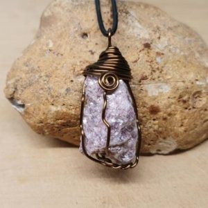 Shop Lepidolite Pendants! Raw Lepidolite pendant. Raw crystal necklace. Wire wrapped Mens necklace. Unisex Crystal Reiki jewelry. Libra jewelry. Boho hippie jewelry | Natural genuine Lepidolite pendants. Buy handcrafted artisan men's jewelry, gifts for men.  Unique handmade mens fashion accessories. #jewelry #beadedpendants #beadedjewelry #shopping #gift #handmadejewelry #pendants #affiliate #ad