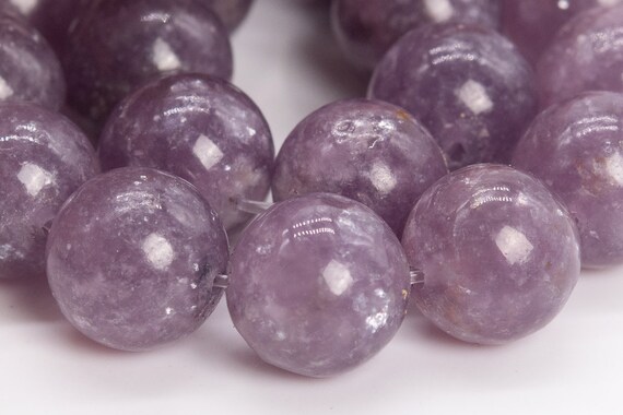Genuine Natural Lepidolite Gemstone Beads 10mm Round Aaa Quality Loose Beads (101476)