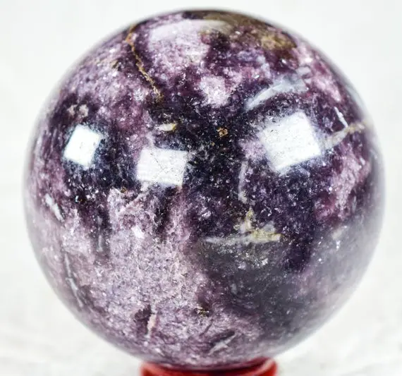 Lepidolite Sphere 3.3" Weighs Over 1.89 Pounds