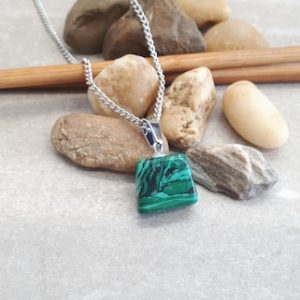 Shop Malachite Pendants! Malachite Rectangle Pendant Necklace – Green Stone Healing Crystal – Malachite Jewelry – Malachite Square Pendant, Sterling Silver Necklaces | Natural genuine Malachite pendants. Buy crystal jewelry, handmade handcrafted artisan jewelry for women.  Unique handmade gift ideas. #jewelry #beadedpendants #beadedjewelry #gift #shopping #handmadejewelry #fashion #style #product #pendants #affiliate #ad