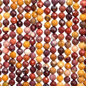 Shop Mookaite Jasper Faceted Beads! Genuine Natural Mookaite Gemstone Beads 4MM Multicolor Faceted Round AA Quality Loose Beads (107639) | Natural genuine faceted Mookaite Jasper beads for beading and jewelry making.  #jewelry #beads #beadedjewelry #diyjewelry #jewelrymaking #beadstore #beading #affiliate #ad