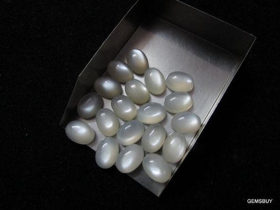 14x10mm White Moonstone Cabochon Oval Loose Gemstone, Natural White Moonstone Oval Cabochon Loose Gemstone, Nice Aaa Quality Gemstone