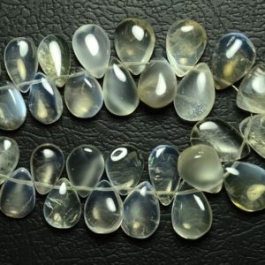 Shop Moonstone Bead Shapes! 6.5 Inches Strand Natural Ceylon Moonstone Beads 8x12mm to 10x14mm Smooth Pear Briolettes Gemstone Beads Superb Moonstone Stone Beads No4527 | Natural genuine other-shape Moonstone beads for beading and jewelry making.  #jewelry #beads #beadedjewelry #diyjewelry #jewelrymaking #beadstore #beading #affiliate #ad