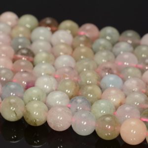 Shop Morganite Round Beads! 8MM Genuine Morganite Gemstone Grade A Round Loose Beads 15.5 inch Full Strand BULK LOT 1,2,6,12,50 (80009866-A183) | Natural genuine round Morganite beads for beading and jewelry making.  #jewelry #beads #beadedjewelry #diyjewelry #jewelrymaking #beadstore #beading #affiliate #ad