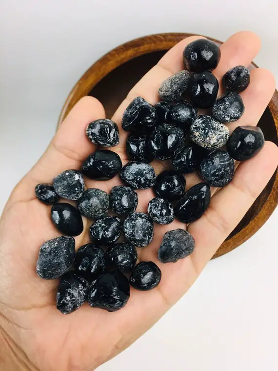 Apache Tears Crystals, Obsidian Raw Crystals Lot (110.17g)  Raw Obsidian, Black Obsidian Crystal, Obsidian Stone, Apache Tear