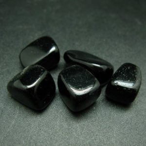 Shop Tumbled Obsidian Crystals & Pocket Stones! Lot of 5 tumbled glassy black Obsidian from Mexico | Natural genuine stones & crystals in various shapes & sizes. Buy raw cut, tumbled, or polished gemstones for making jewelry or crystal healing energy vibration raising reiki stones. #crystals #gemstones #crystalhealing #crystalsandgemstones #energyhealing #affiliate #ad
