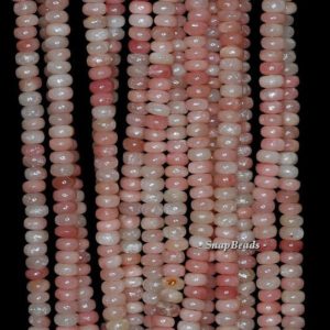 4x2mm Pink Opal Gemstone Milky Pink Rondelle 4x2mm Loose Beads 16 inch Full Strand LOT 1,2,6,12 and 50 (90188751-83) | Natural genuine beads Gemstone beads for beading and jewelry making.  #jewelry #beads #beadedjewelry #diyjewelry #jewelrymaking #beadstore #beading #affiliate #ad
